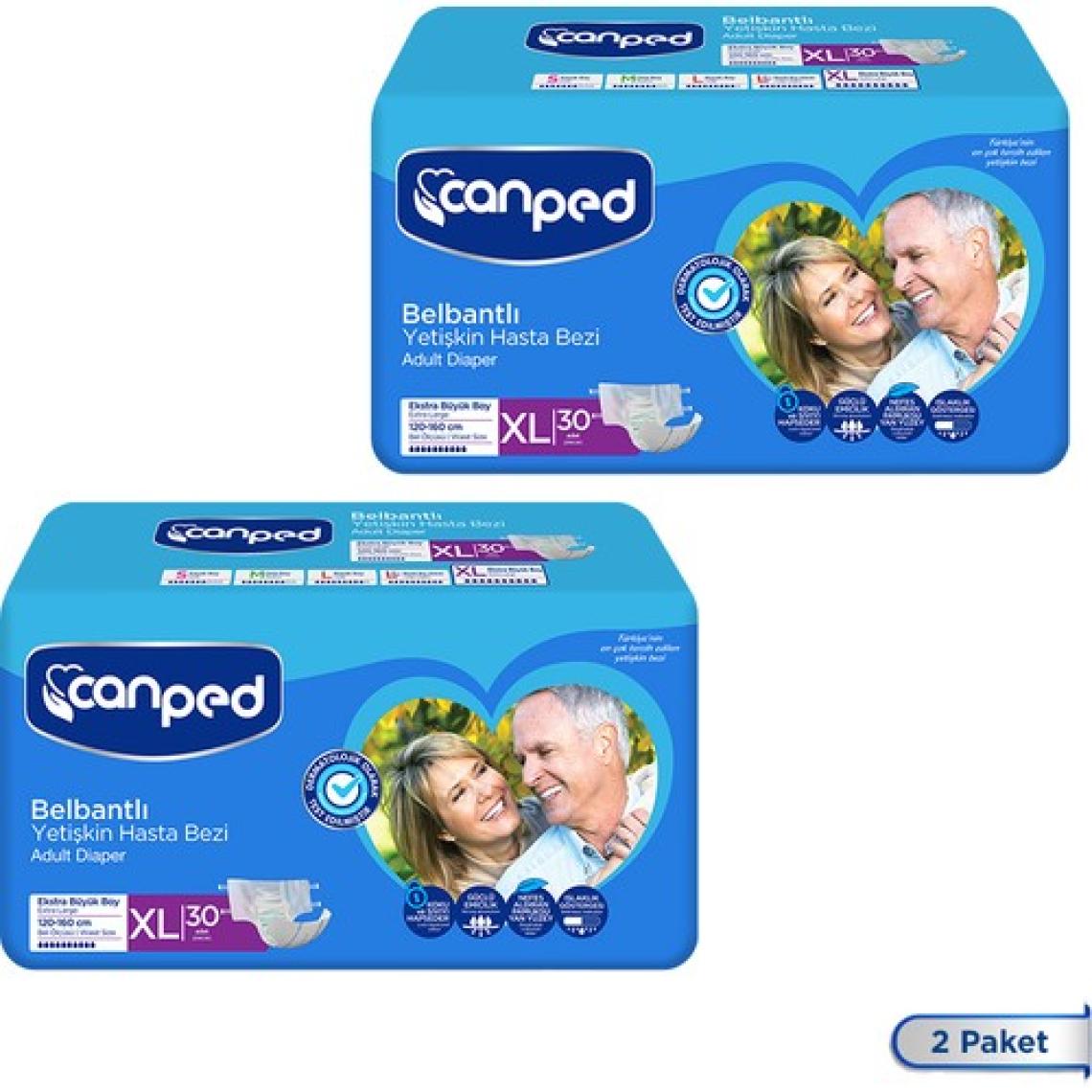 Canped Belbantlı Yetişkin Hasta Bezi (Xl) 30'lu 60 Adet