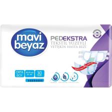 Ped Ekstra Tekstil Yüzeyli Yetişkin Bel Bantlı Hasta Bezi Medium Orta 30 Adet