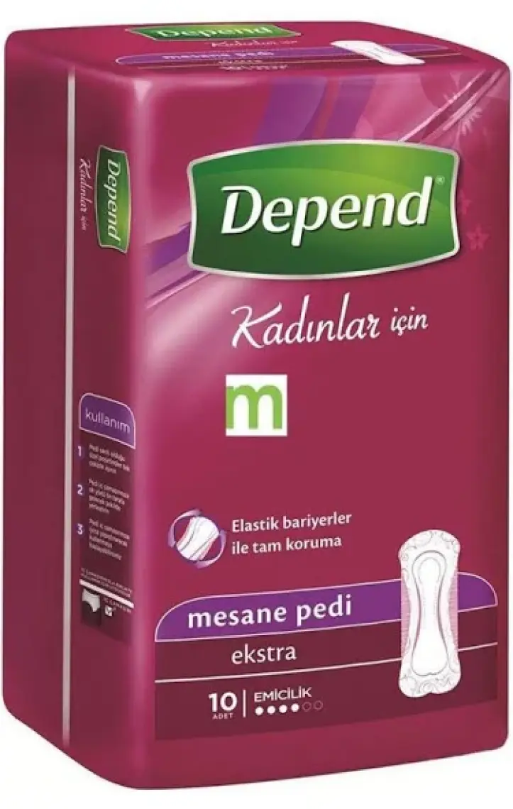 Depend Kadın Mesane Pedi Ekstra 10'lu