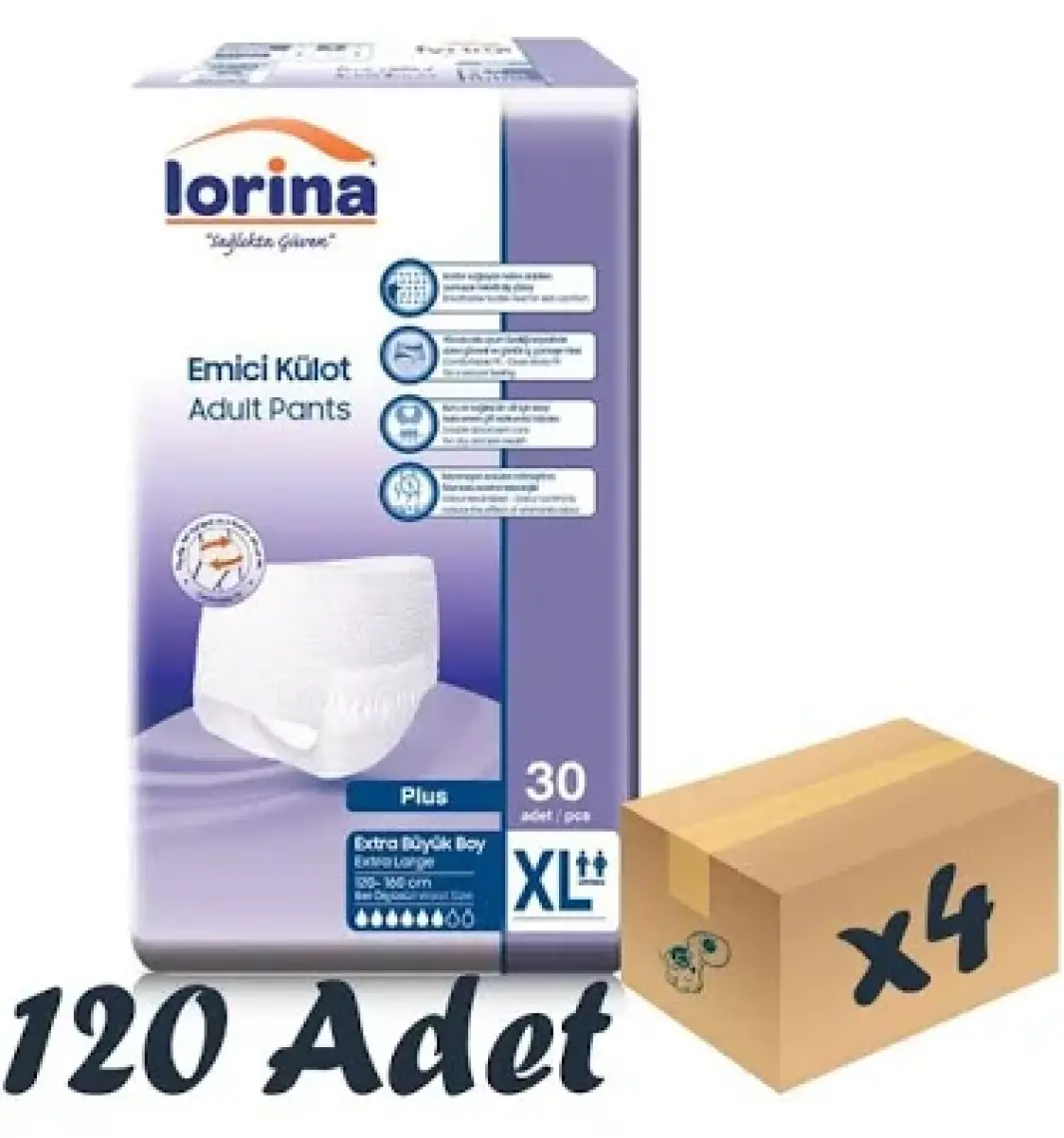 Lorina Emici Külot Hasta Bezi Xlarge 60 Adet