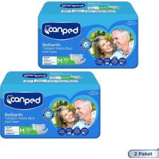 Canped Belbantlı Tekstil Yüzeyli Hasta Bezi Medium 30'lu 2 Paket