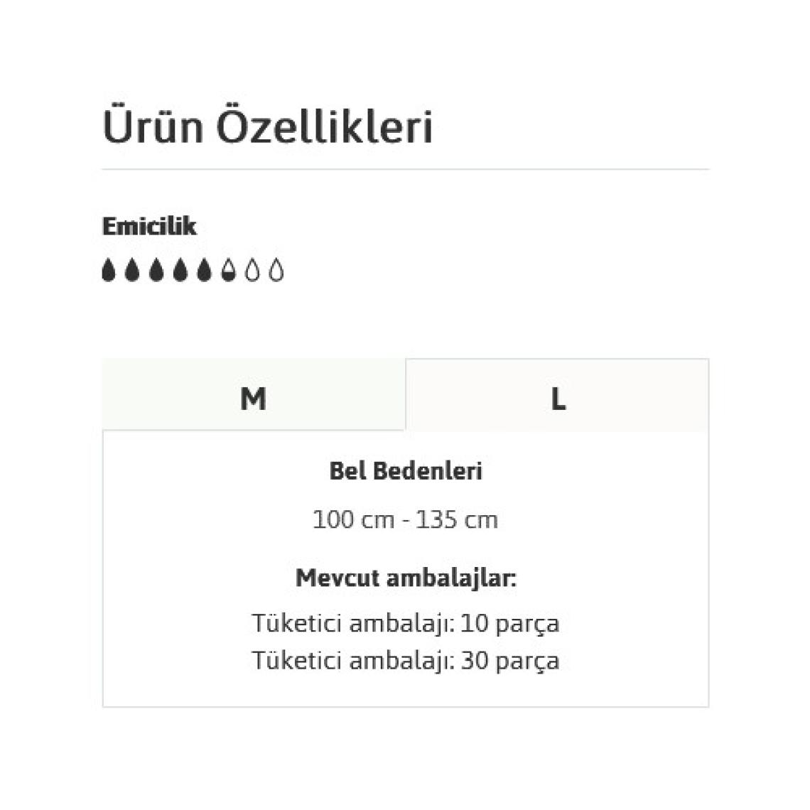 Tena Proskin Pants Normal Emici Külot, Büyük Boy (L), 5.5 Damla, 30'Lu 2 Paket 60 Adet