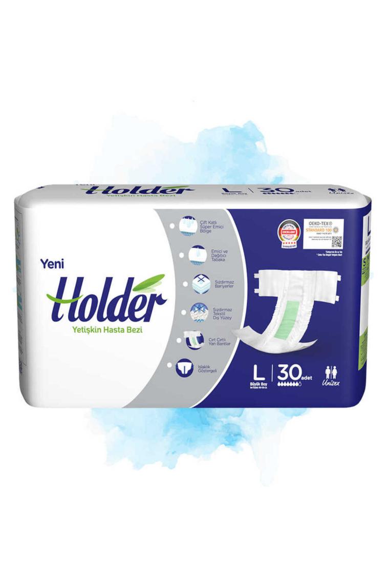 Holder Hasta Bezi Bel Bantlı Large 30'lu