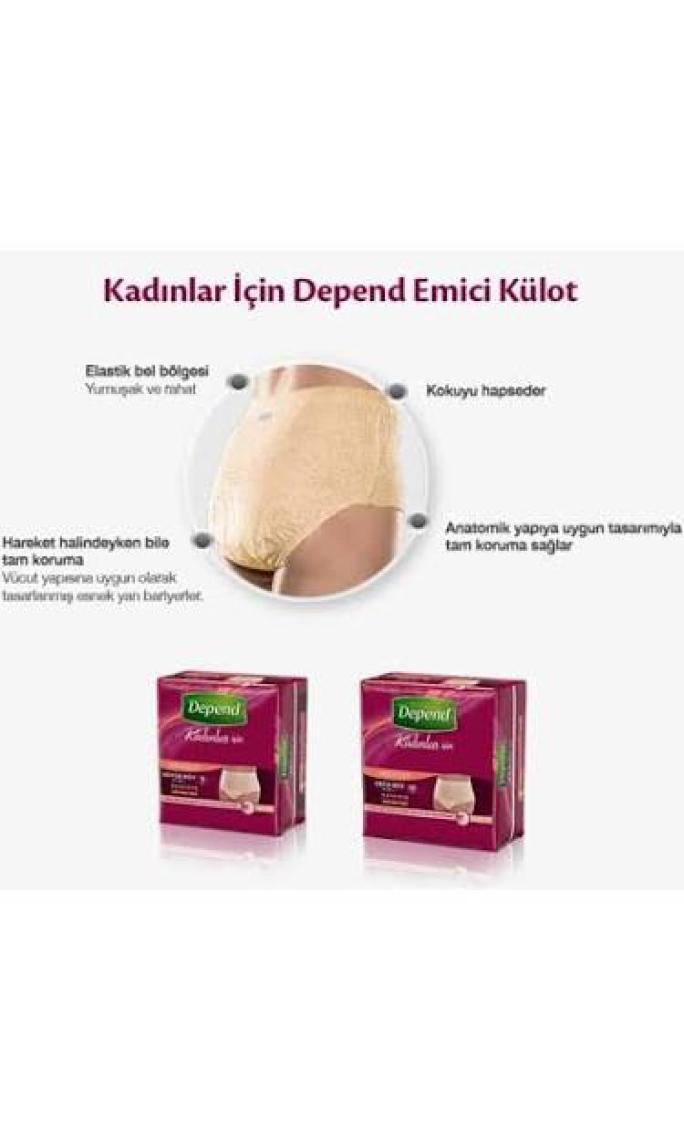 Depend Hasta Bezi Külot Kadın Medium 30 Adet