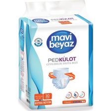 Mavi Beyaz Ped Emici Külot Hasta Bezi Xl Ekstra Büyük 180 Adet (6pk*30)
