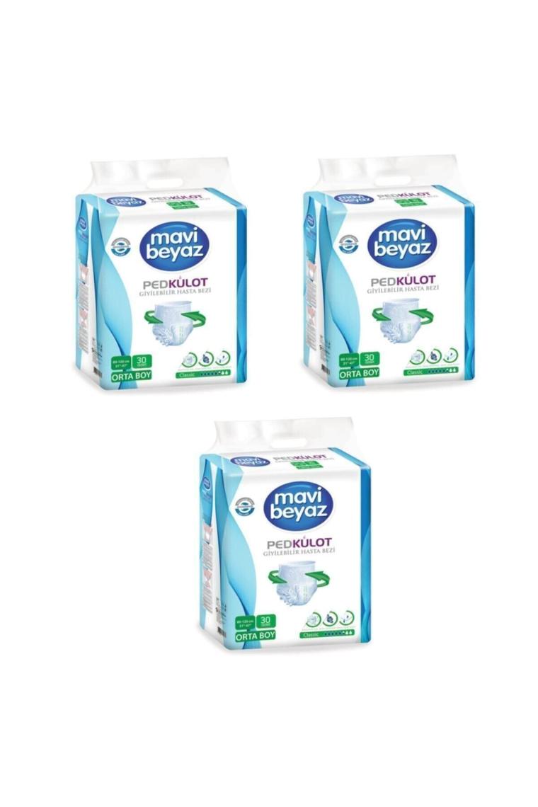 Ped Külot Yetişkin Hasta Bezi Orta Boy-medium 30 Lu 3 Paket 90 Kullanım