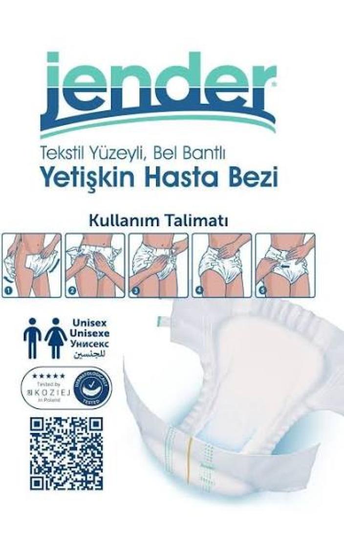 Jender Hasta Bezi M Bağlamalı 2 Paket 60 Bez