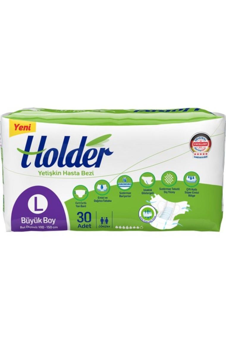 Holder Tekstil Yüzey Büyük Boy (L) 30'lu Hasta Bezi