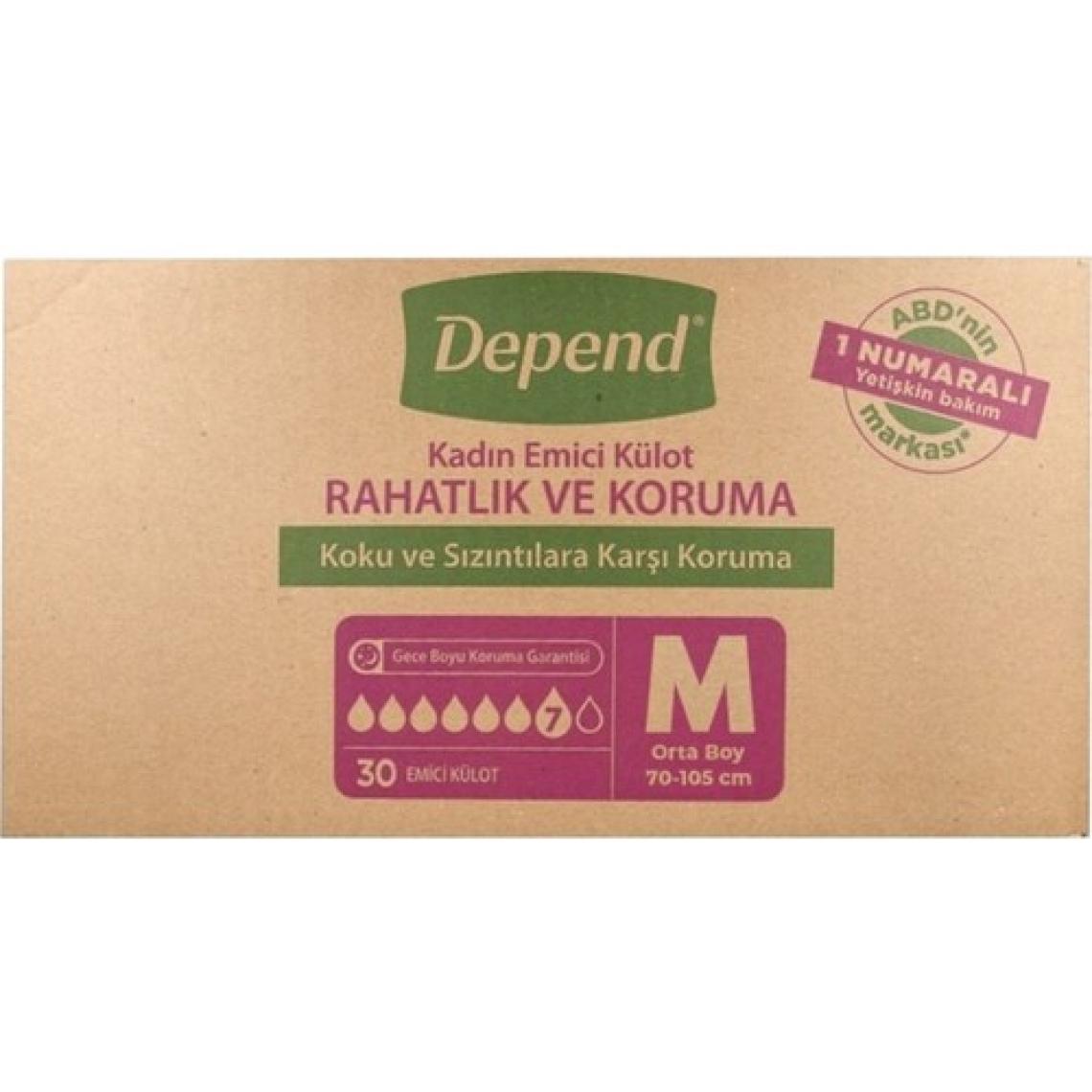 Depend Emici Külot Hasta Bezi Medium - Orta Kadın 60 Adet (2pk*30)
