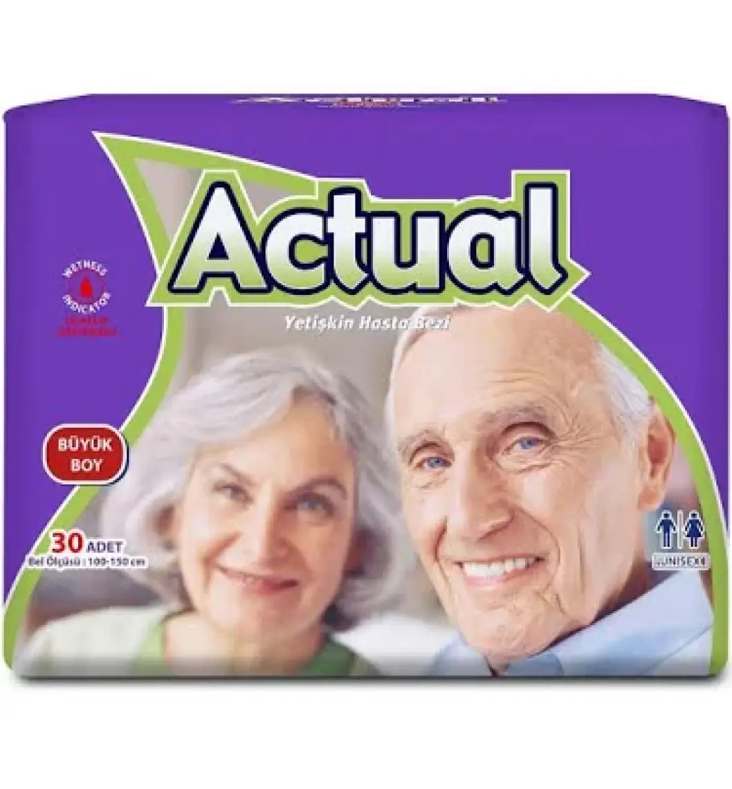 Actual Large Beden Büyük Boy Yetişkin Hasta Bezi 30 Adet