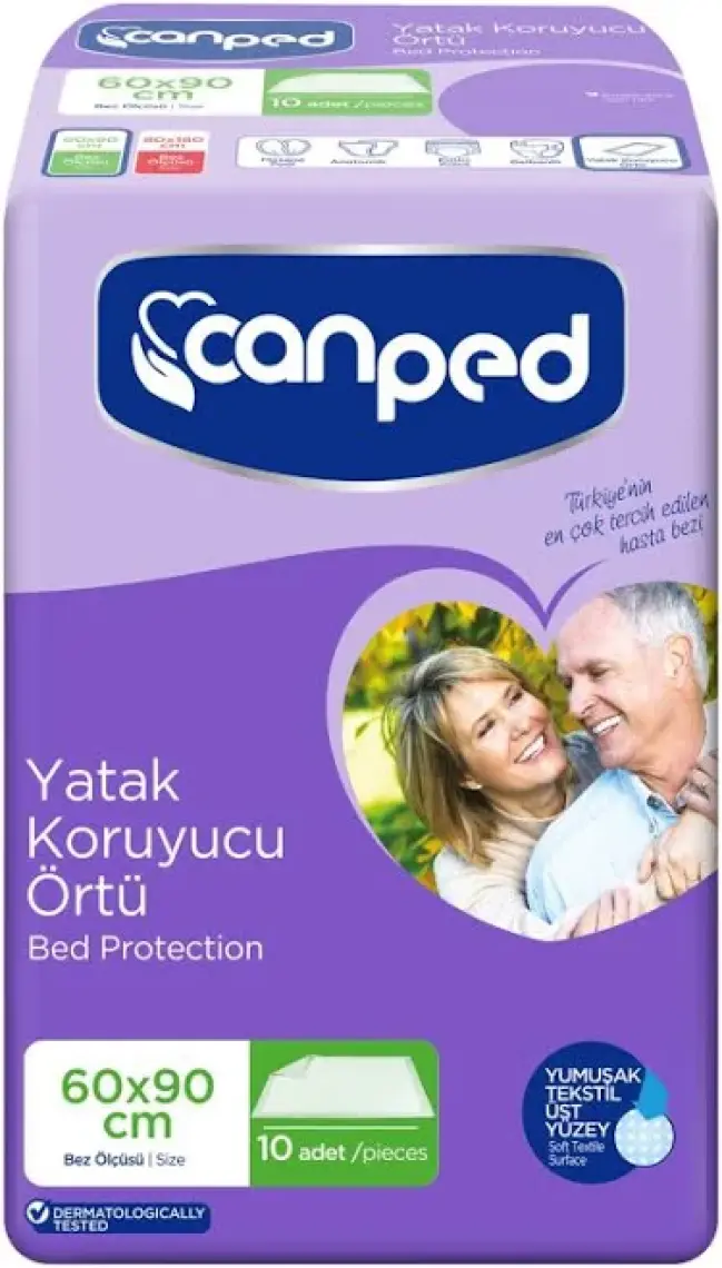 Canped Yatak Koruyucu Örtü Ekstra Örtü (60cm * 90cm) 10'lu