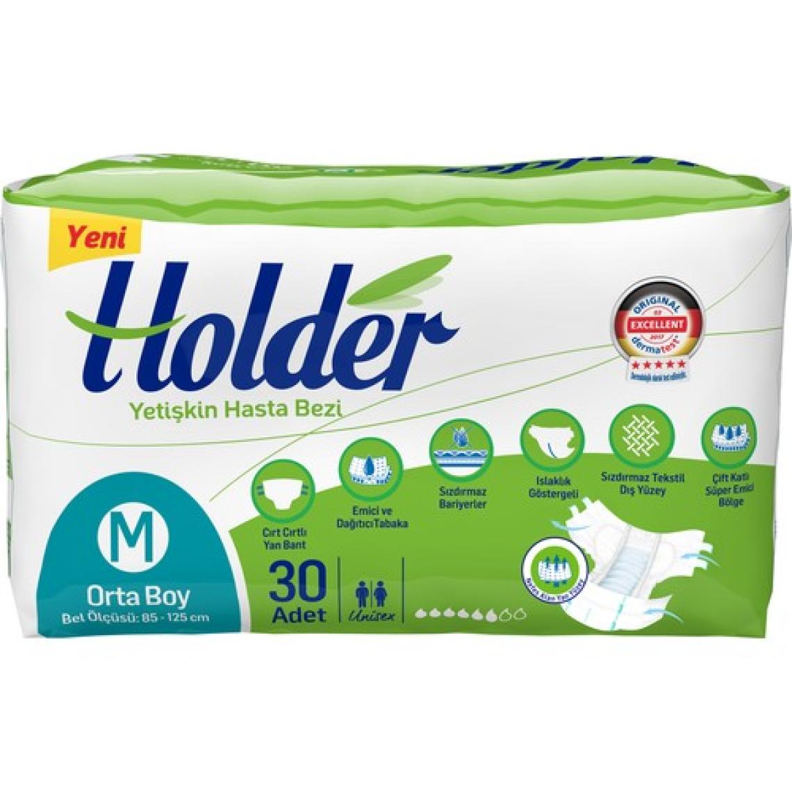 Holder Medium Yetişkin Hasta Bezi - 30 Adet