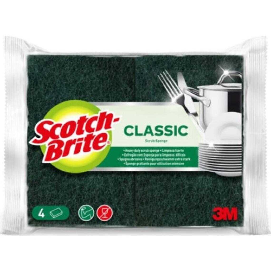 Scotch Brite Yeşil Klasik Sünger 4 Lü