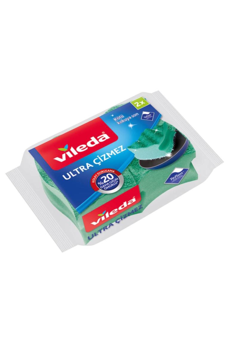 2'li Ultra Çizmez Oluklu Bulaşık Süngeri