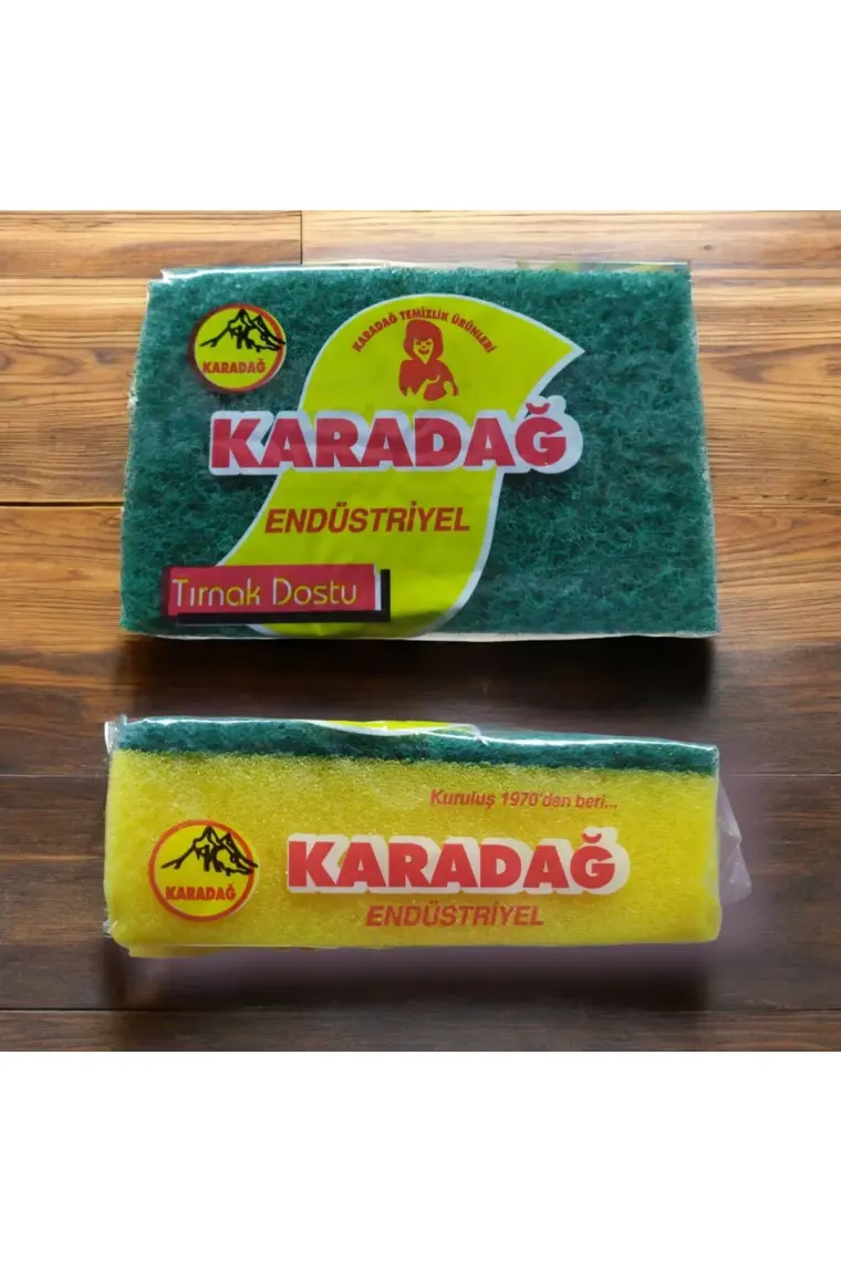 Karadağ Endüstriyel Büyük Boy Bulaşık Süngeri 4 Adet Ayrı Paket