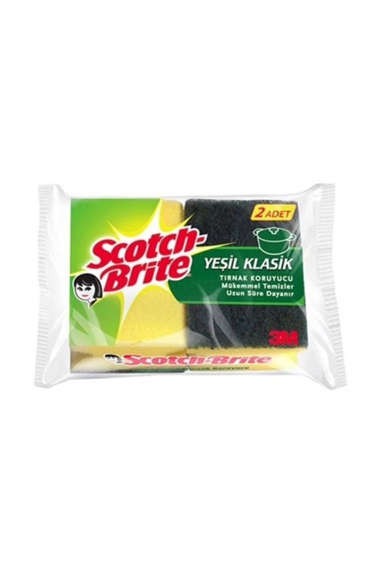 Scotch-Brite Klasik Oluklu Yeşil 2 Adet Bulaşık Süngeri