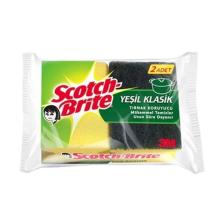 Scotch-Brite Klasik Oluklu Yeşil 2 Adet Bulaşık Süngeri