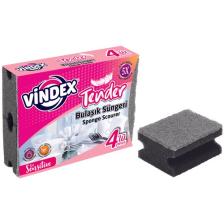 Vindex Tender Sensitive Bulaşık Süngeri 4'lü