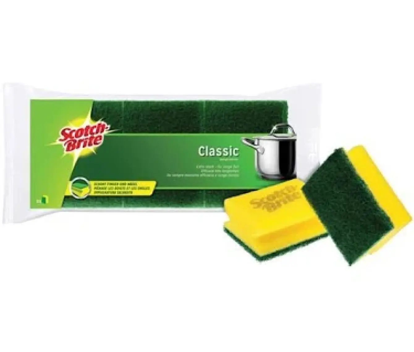 Scotch Brite Yeşil Klasik Sünger 4 Lü