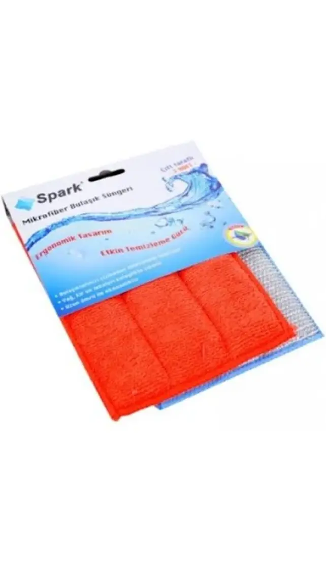 Spark Çift Taraflı Mikrofiber Bulaşık Süngeri
