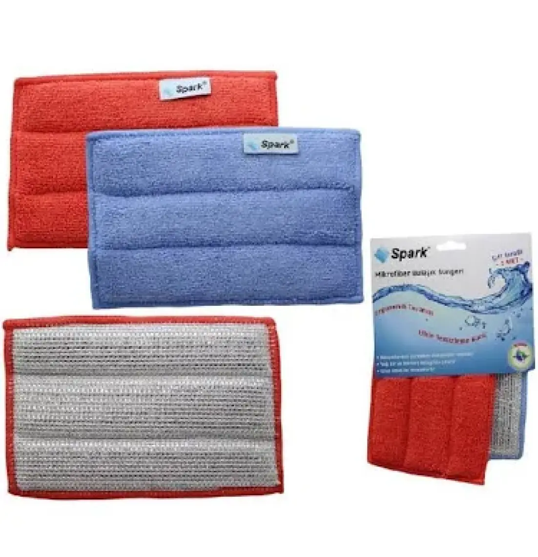 Spark Çift Taraflı Mikrofiber Bulaşık Süngeri
