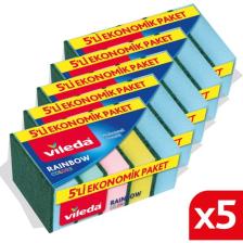 Vileda 5 Paket 5'li Rainbow Bulaşık Süngeri