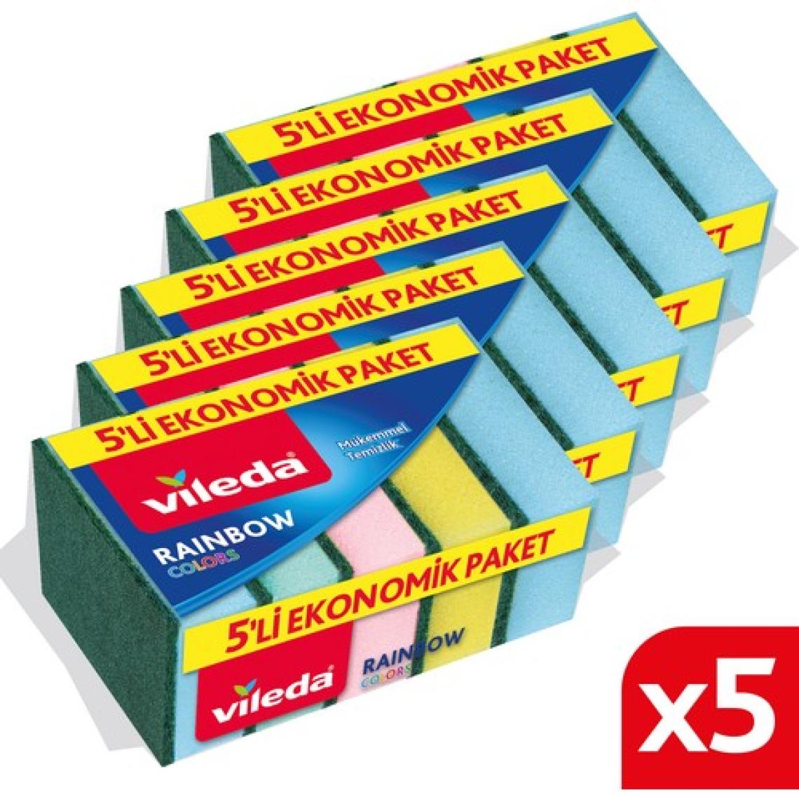 Vileda 5 Paket 5'li Rainbow Bulaşık Süngeri