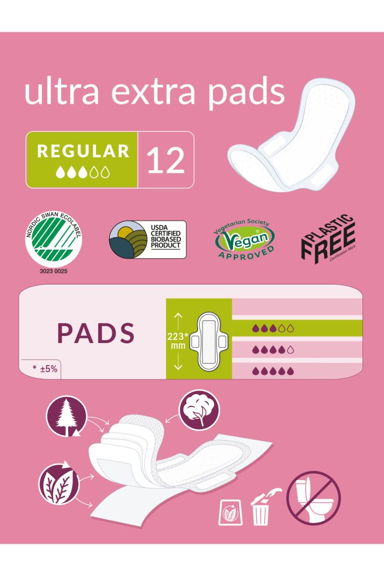 Ultra Ekstra Kanatlı Ped Normal Regular 12'li