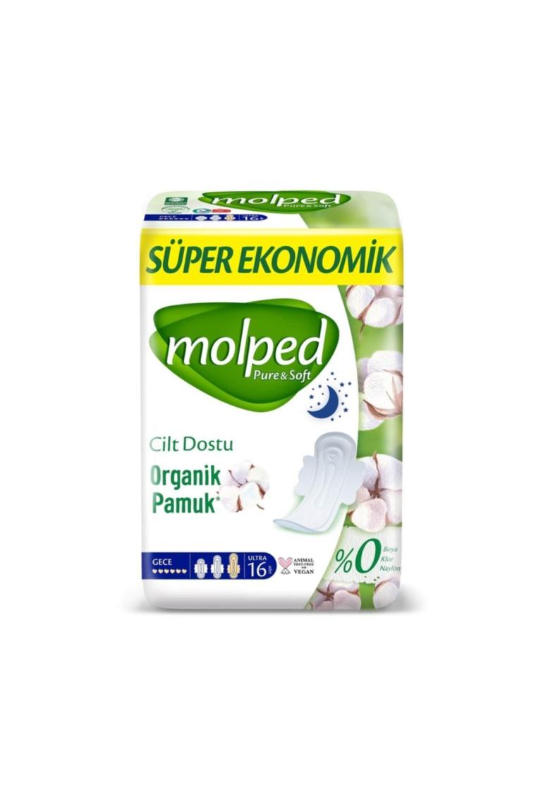 Pure & Soft Gece Süper Ekonomik Ped 16 Lı