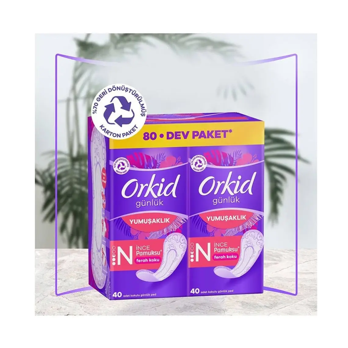 Orkid Yaprak Pamuksu Günlük Ped Deo Fresh Dev Ekonomi Paketi 80 Ped