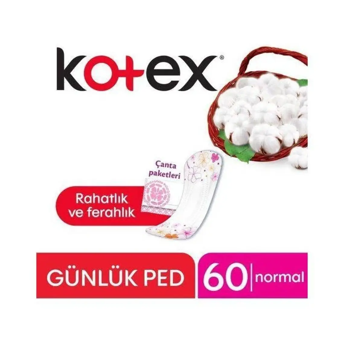 Kotex Normal Günlük Ped (60 Adet)