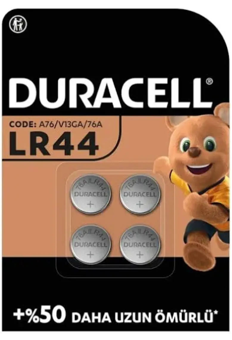 Duracell Alkalin LR44 1.5Volt Pil