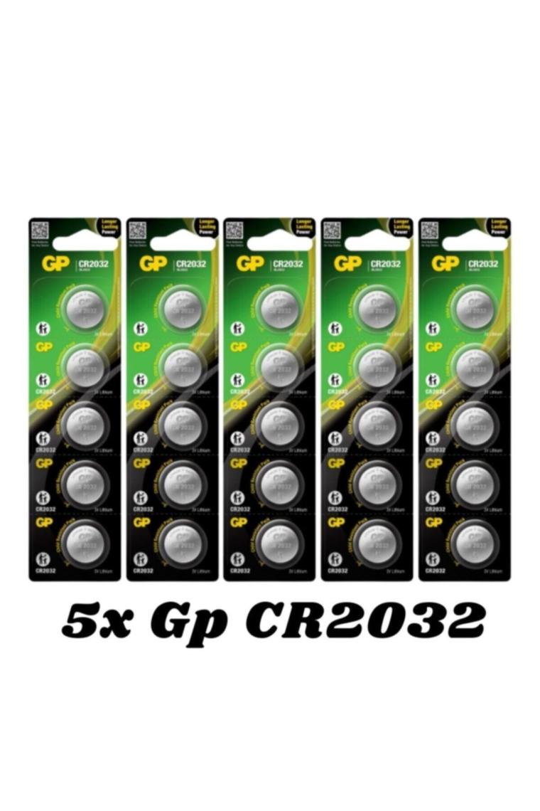 Gp CR2032 Lityum 3V Düğme Pil 5 Blister 5 Kart 25'li