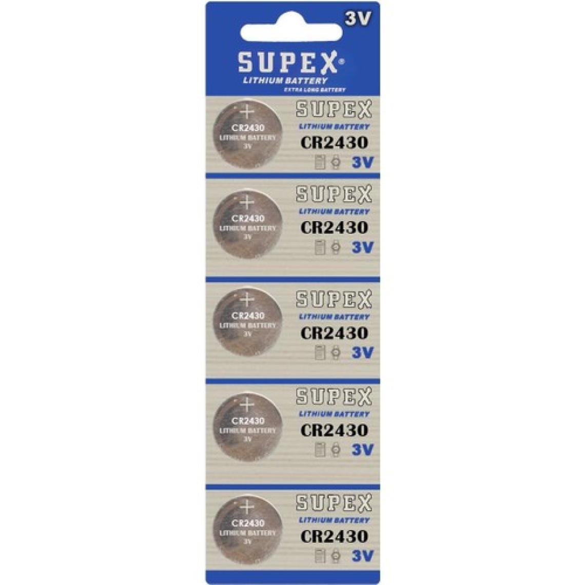 Supex Pil Düğme 2430 3V (Beşli Paket) Supex