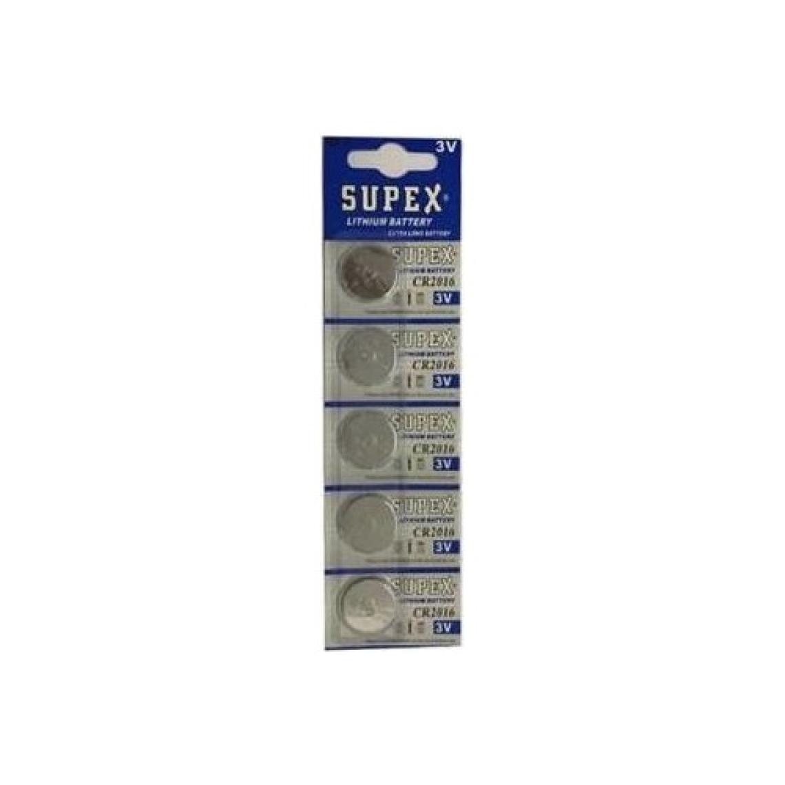 Supex CR-2016 3V Lityum Para Pil 5'li