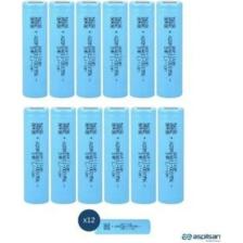 Aspilsan INR18650A28 3.7V 2900 mah 25A Discharge Şarjlı Li Ion Pil 12 Adet Set