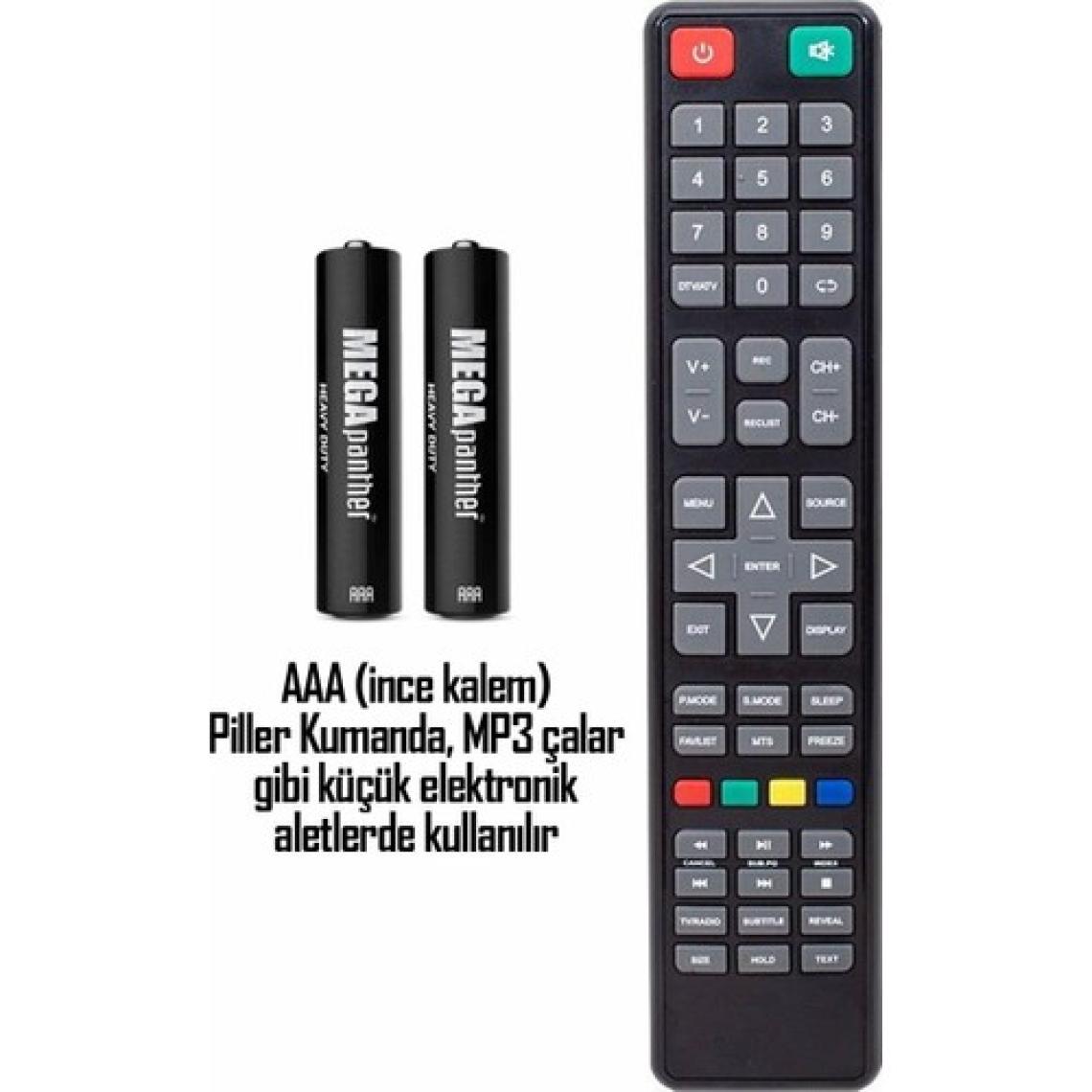Telvesse 24LÜ Aaa R03 Ince Kalem Pil Kumanda Pili Zn-C 1.5V