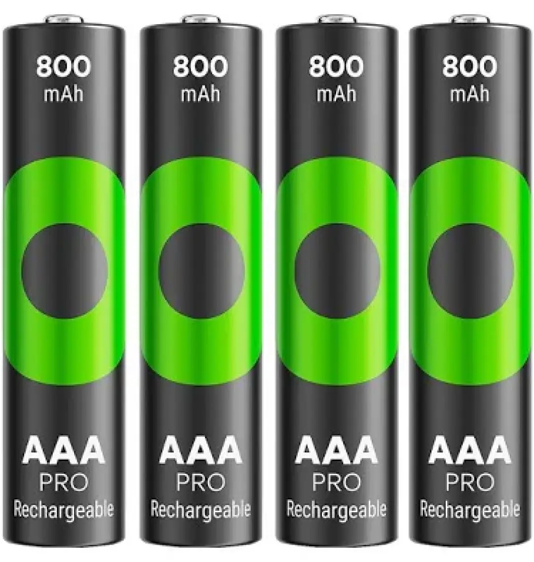 GP Recyko Pro 800 mAh 1.2V AAA Boy NiMH İnce Şarjlı Pil 4'lü Kart