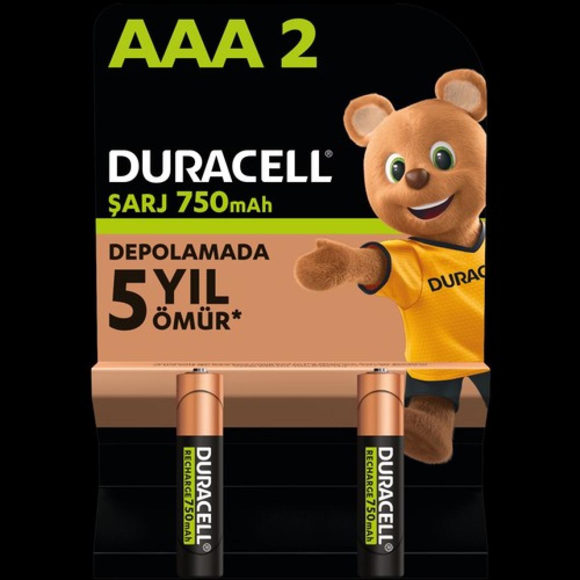 Duracell Şarj Edilebilir AAA İnce Pil 750 mAh