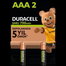 Duracell Şarj Edilebilir AAA İnce Pil 750 mAh