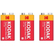 Kodak (1x3) 3 Adet Shrink Ambalaj Çinko Karbon 9 Volt Pil