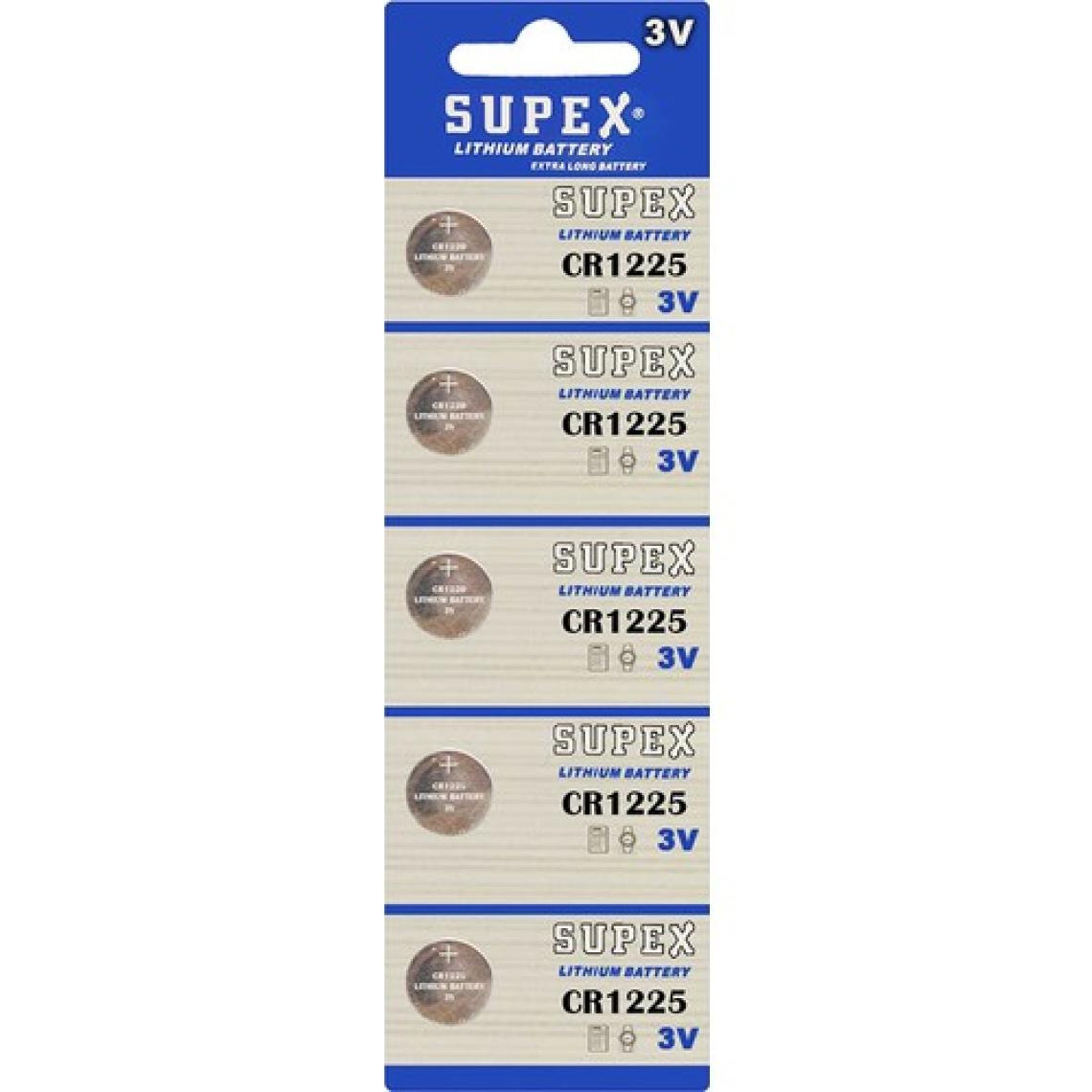 Supex CR1225 3 Volt Lityum Pil 5'li Paket