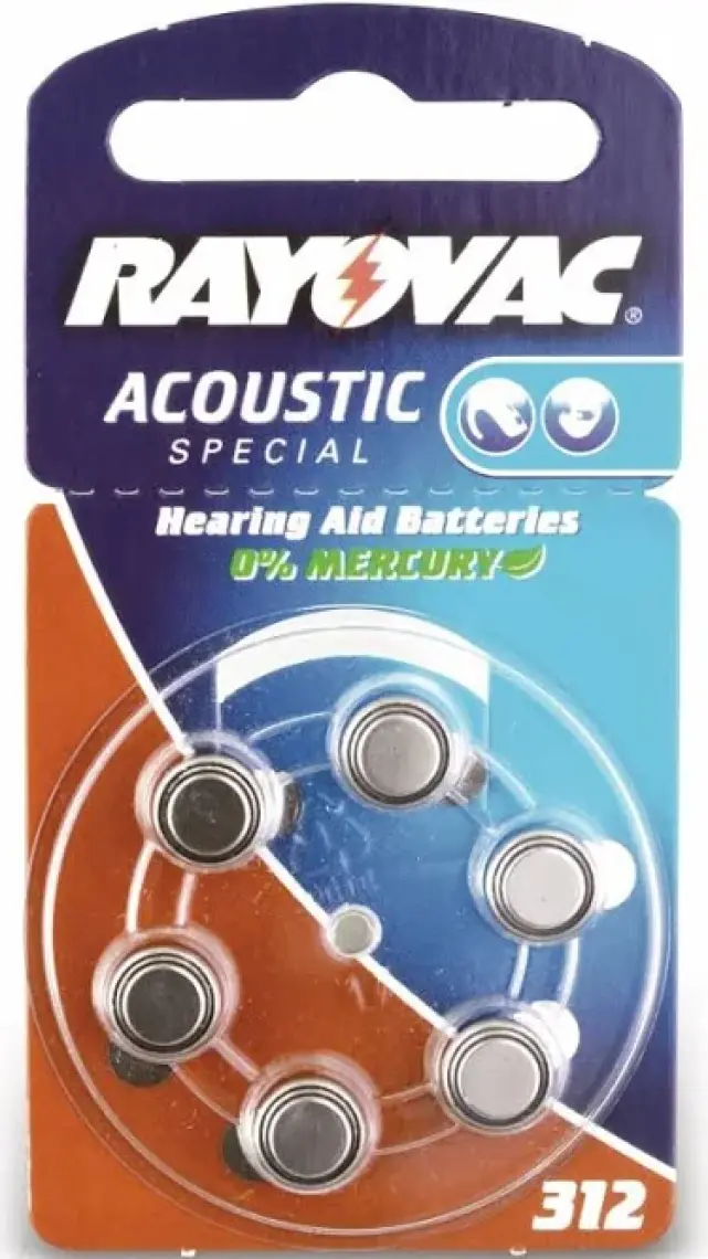 Rayovac Hearing Aid Batteries 312 Numara Blister İşitme Cihaz Pili 6'lı
