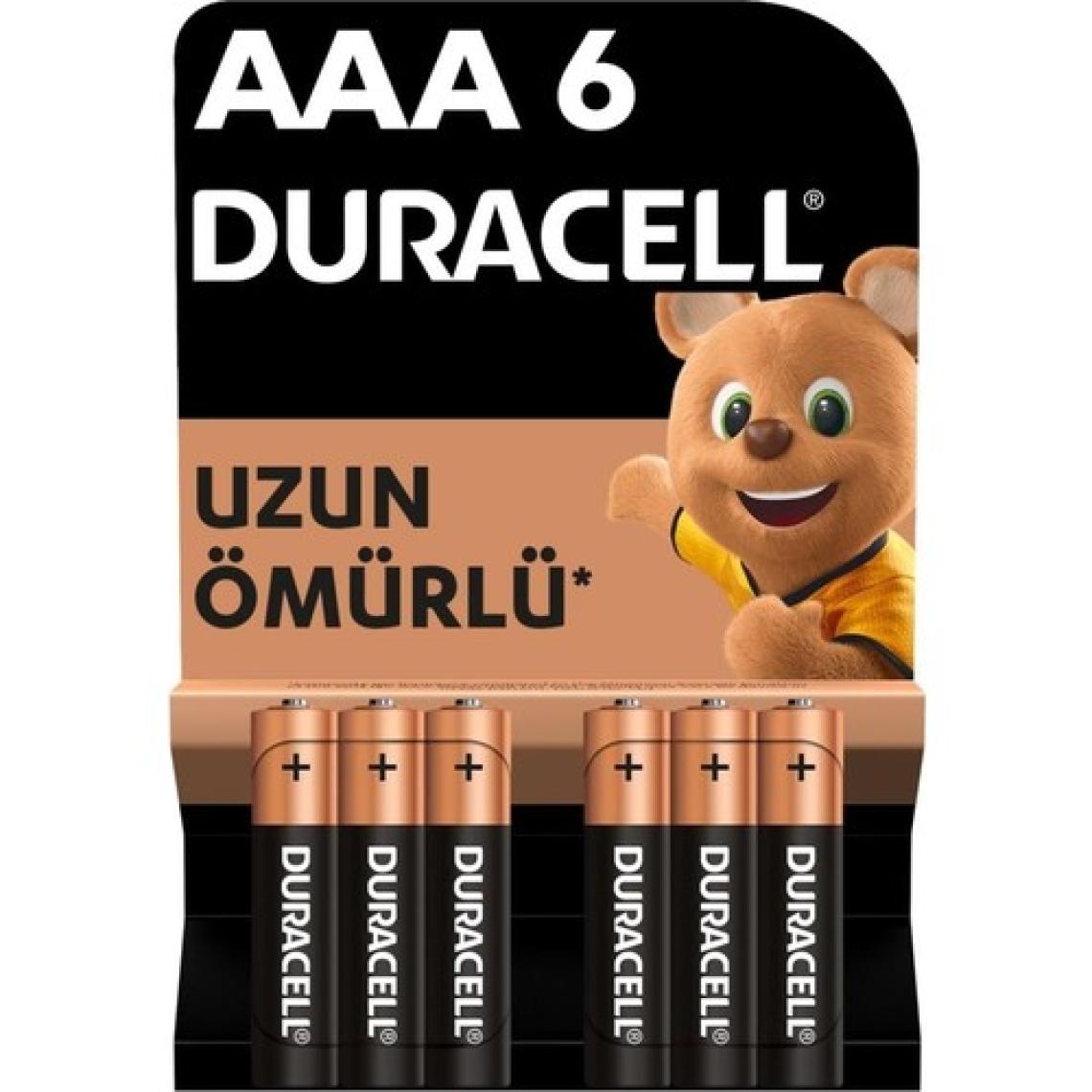 Duracell Basic Alkalin AAA 6'lı İnce Kalem Pil