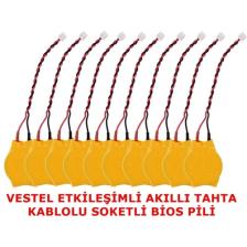 Power-Xtra Vestel Etkileşimli Faz-1 Akıllı Tahta CR2032 Kablolu Soketli Bios Pili 10'lu