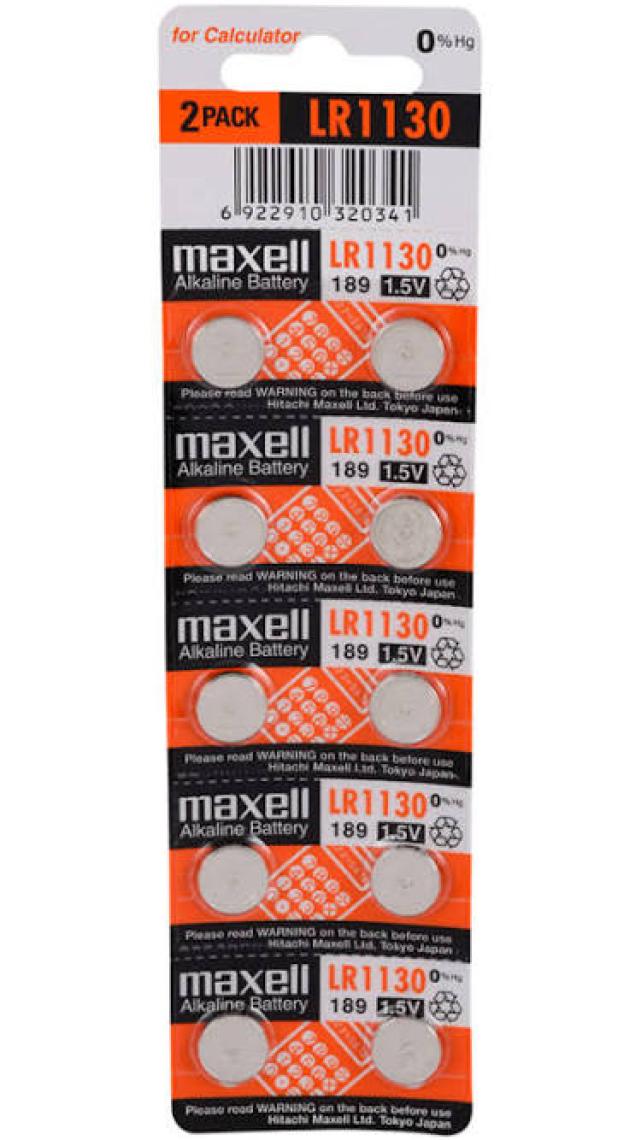 Maxell Lr1130 Alkalin Pili 10'Lu