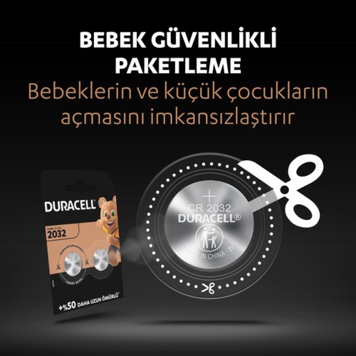 Duracell 2032 5'li Lityum Düğme Pil