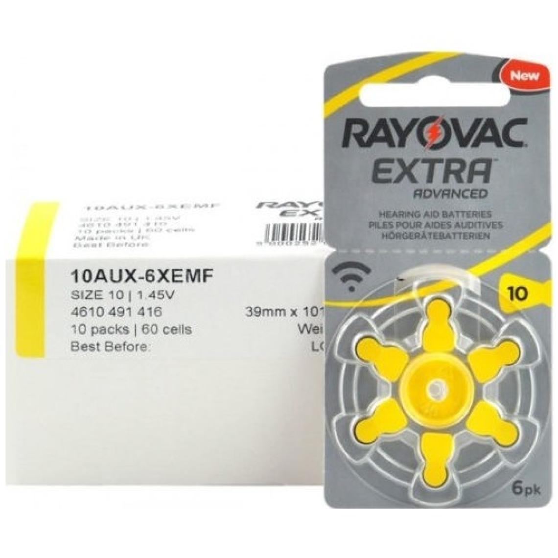 Rayovac Extra 10 Numara Kulaklık Pili 60'lı