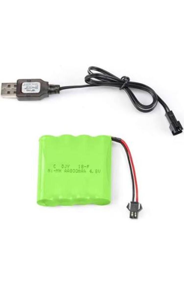 Power-Xtra 4.8V 800 Mah Siyah Soketli Oyuncak Batarya ve USB Şarj Cihazı