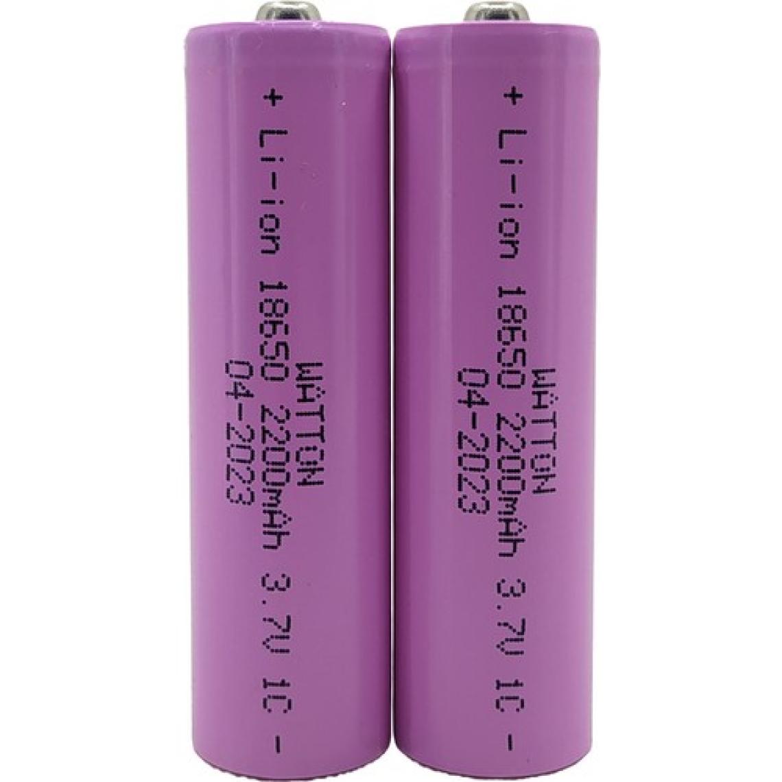 Watton 18650 2200 mah 2'li Şarjlı Fener Pili Li-Ion 3.7V 1c